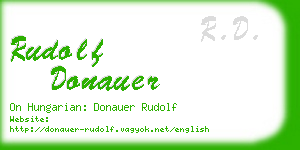 rudolf donauer business card